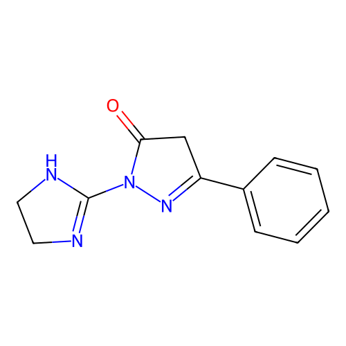 2-(4,5-dihydro-1H-imidazol-2-yl)-5-phenyl-4H-pyrazol-3-one structure