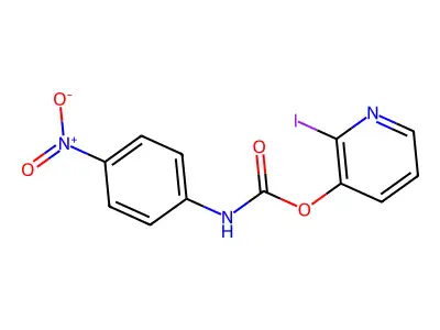 2-iodo-3-pyridinyl N-(4-nitrophenyl)carbamate structure