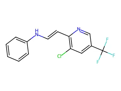 N-{2-[3-chloro-5-(trifluoromethyl)-2-pyridinyl]vinyl}aniline structure