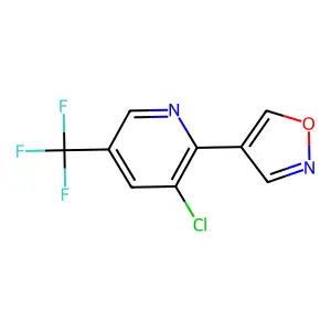 3-Chloro-2-(4-isoxazolyl)-5-(trifluoromethyl)pyridine structure