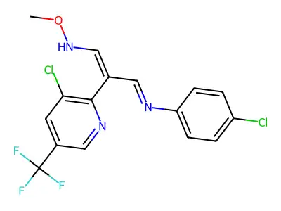 3-(4-chlorophenyl)imino-2-[3-chloro-5-(trifluoromethyl)pyridin-2-yl]-N-methoxyprop-1-en-1-amine structure