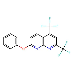 7-Phenoxy-2,4-bis(trifluoromethyl)-1,8-naphthyridine structure