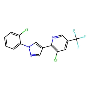 3-Chloro-2-[1-(2-chlorophenyl)pyrazol-4-yl]-5-(trifluoromethyl)pyridine structure