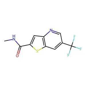 N-methyl-6-(trifluoromethyl)thieno[3,2-b]pyridine-2-carboxamide structure