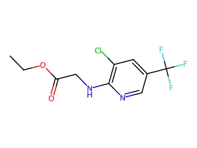 Ethyl 2-{[3-chloro-5-(trifluoromethyl)-2-pyridinyl]amino}acetate structure