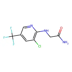2-{[3-Chloro-5-(trifluoromethyl)-2-pyridinyl]amino}acetamide structure