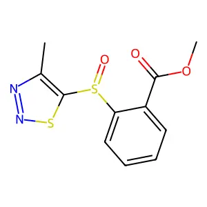 Methyl 2-[(4-methyl-1,2,3-thiadiazol-5-yl)sulfinyl]benzenecarboxylate structure