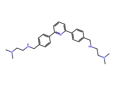 2,6-bis(Ph-4CH2NHEtNMe2)Pyridine structure