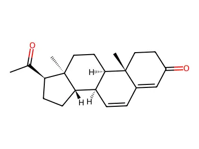 9beta,10alpha,17alpha-Pregna-4,6-diene-3,20-dione structure