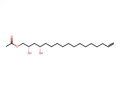 2,4-Dihydroxyheptadec-16-enyl acetate structure