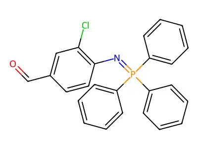 3-Chloro-4-[(triphenyl-lambda5-phosphanylidene)amino]benzaldehyde structure
