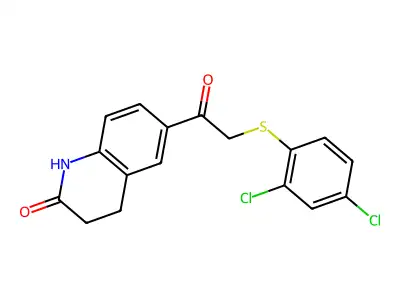 6-[[(2,4-Dichlorophenyl)thio]acetyl]-3,4-dihydro-2(1H)-quinolinone structure