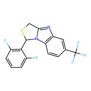 1-(2,6-Difluorophenyl)-6-(trifluoromethyl)-3H-thiazolo[3,4-a]benzimidazole structure