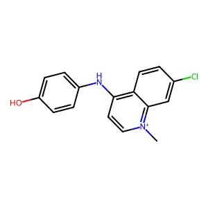 4-((7-Chloro-1-methyl-1lambda(5)-quinolin-4-yl)amino)phenol structure