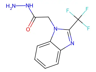 2-[2-(trifluoromethyl)-1H-1,3-benzodiazol-1-yl]acetohydrazide structure