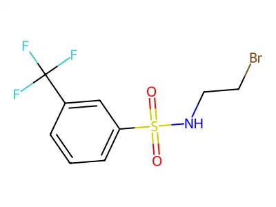 N-(2-bromoethyl)-3-(trifluoromethyl)benzenesulfonamide structure