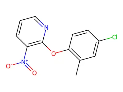 2-(4-Chloro-2-methylphenoxy)-3-nitropyridine structure