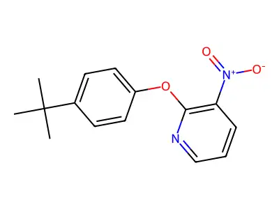 2-(4-Tert-butylphenoxy)-3-nitropyridine structure