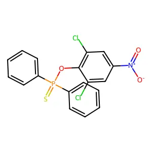 Phosphinothioic acid, diphenyl-, O-(2,6-dichloro-4-nitrophenyl) ester structure