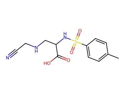 3-(Cyanomethylamino)-2-[(4-methylphenyl)sulfonylamino]propanoic acid structure