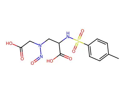 3-[Carboxymethyl(nitroso)amino]-2-[(4-methylphenyl)sulfonylamino]propanoic acid structure