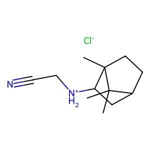Acetonitrile, (2-bornylamino)-, hydrochloride, endo-(+-)- structure