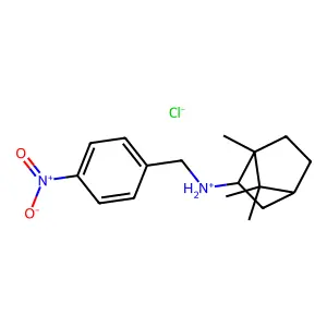 2-Bornanamine, N-(p-nitrobenzyl)-, hydrochloride, endo-(+-)- structure