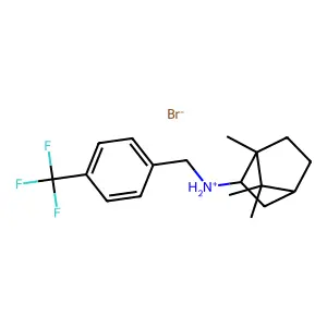 2-Bornanamine, N-(p-(trifluoromethyl)benzyl)-, hydrobromide, endo-(+-)- structure