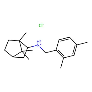 2-Bornanamine, N-(2,4-dimethylbenzyl)-, hydrochloride, endo-(+-)- structure