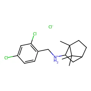 2-Bornanamine, N-(2,4-dichlorobenzyl)-, hydrochloride, endo-(+-)- structure