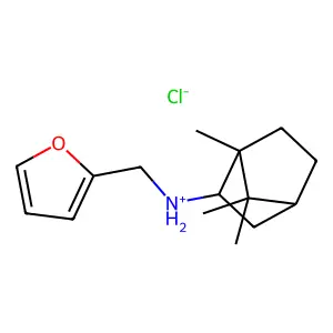 Furfurylamine, N-2-bornyl-, hydrochloride, endo-(+-)- structure