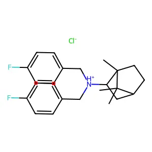 2-Bornanamine, N,N-bis(p-fluorobenzyl)-, hydrobromide, endo-(+-)- structure