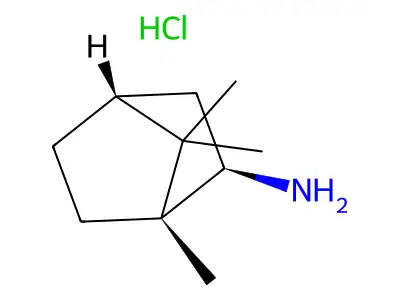 (1R-exo)-1,7,7-trimethylbicyclo[2.2.1]heptan-2-amine hydrochloride structure