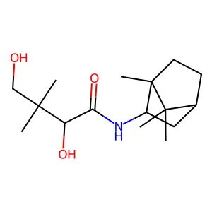 Butyramide, N-(2-bornyl)-2,4-dihydroxy-3,3-dimethyl-, endo-(+-)- structure