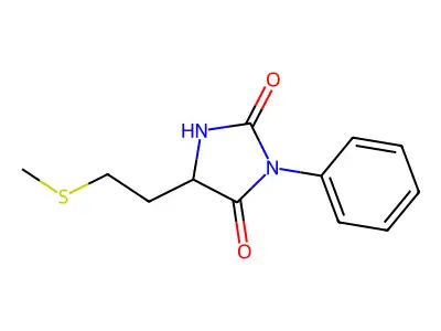 Hydantoin, 5-(2-methylthioethyl)-3-phenyl- structure