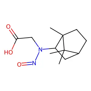 Glycine, N-2-bornyl-N-nitroso-, endo-(+-)- structure