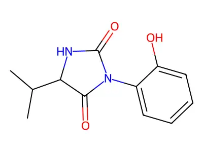 Hydantoin, 3-(o-hydroxyphenyl)-5-isopropyl- structure