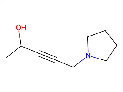 3-Pentyn-2-ol, 5-(1-pyrrolidinyl)- structure