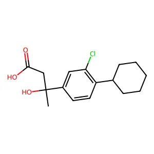 Benzenepropanoic acid, 3-chloro-4-cyclohexyl-beta-hydroxy-beta-methyl- structure