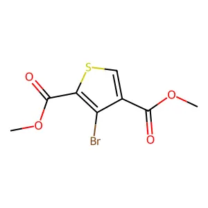 Dimethyl 3-bromothiophene-2,4-dicarboxylate structure