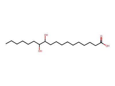 11,12-Dihydroxy stearic acid structure