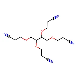 3,3',3'',3'''-[Butane-1,2,3,4-tetrayltetrakis(oxy)]tetrapropanenitrile structure