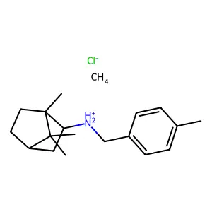 2-Bornanamine, N-(p-methylbenzyl)-, hydrochloride, endo-(+-)- structure