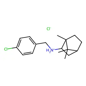 2-Bornanamine, N-(p-chlorobenzyl)-, hydrochloride, endo-(+-)- structure