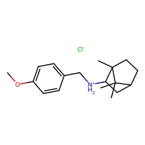 2-Bornanamine, N-(p-methoxybenzyl)-, hydrochloride, endo-(+-)- structure