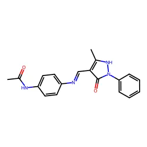 4-(p-Acetamidoanilinomethylene)-3-methyl-1-phenyl-2-pyrazolin-5-one structure