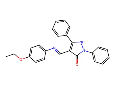 1,3-Diphenyl-4-(p-phenetidinomethylene)-2-pyrazolin-5-one structure