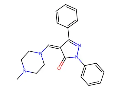 4-[(4-Methylpiperazin-1-yl)methylidene]-2,5-diphenylpyrazol-3-one structure