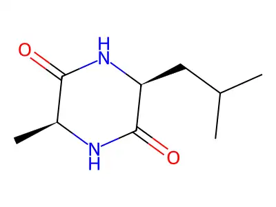 3-Isobutyl-6-methyl-2,5-piperazinedione structure