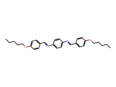 N,N'-Bis(4-pentyloxybenzylidene)-1,4-phenylenediamine structure